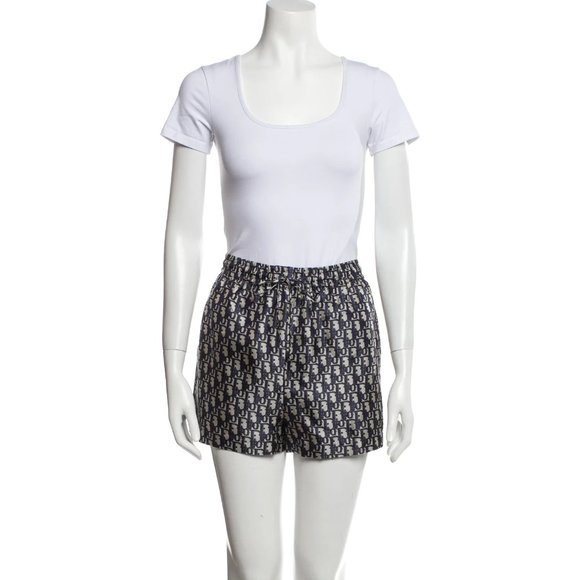 ‼️‼️PRICE FIRM‼️‼️ DIOR CHEZ MOI Oblique Silk Twill Set of Shorts &Top Size 40 - Picture 7 of 7